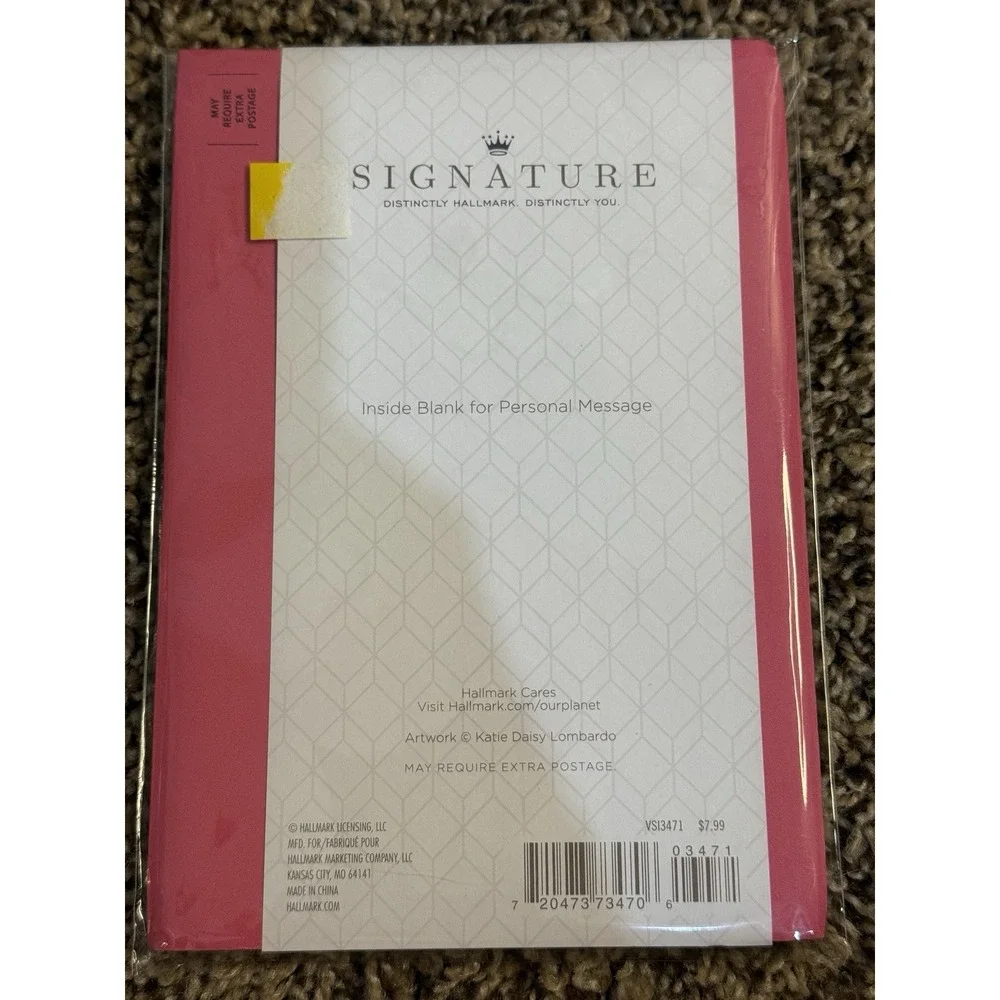 Wooden Floral‎ Blank Card Hallmark Signature greeting Card